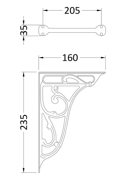 Hudson Reed Old London Ornate Cistern Brackets