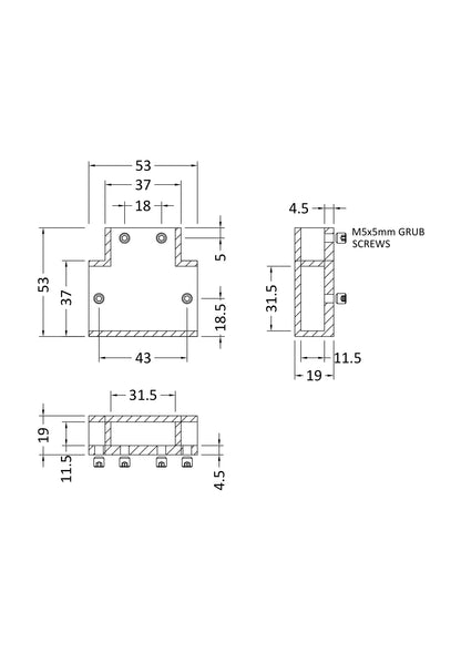 Nuie Wetroom T Piece