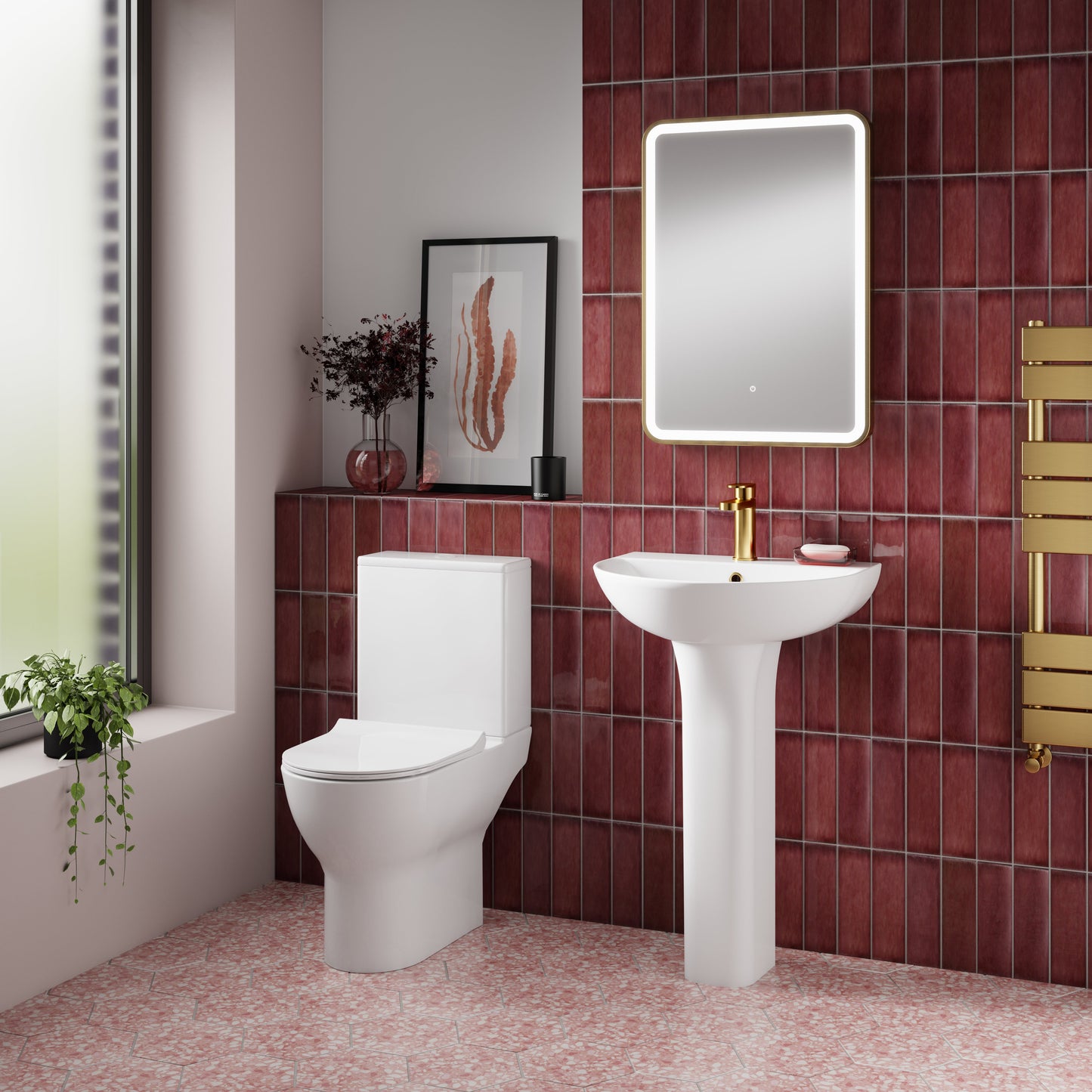 Nuie Freya Compact Rimless Toilet with Cistern & Seat