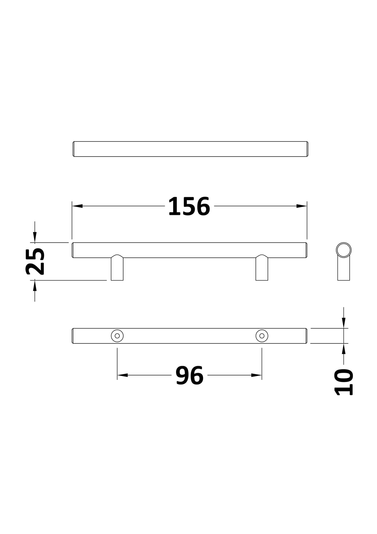 Nuie Furniture Bar Handle