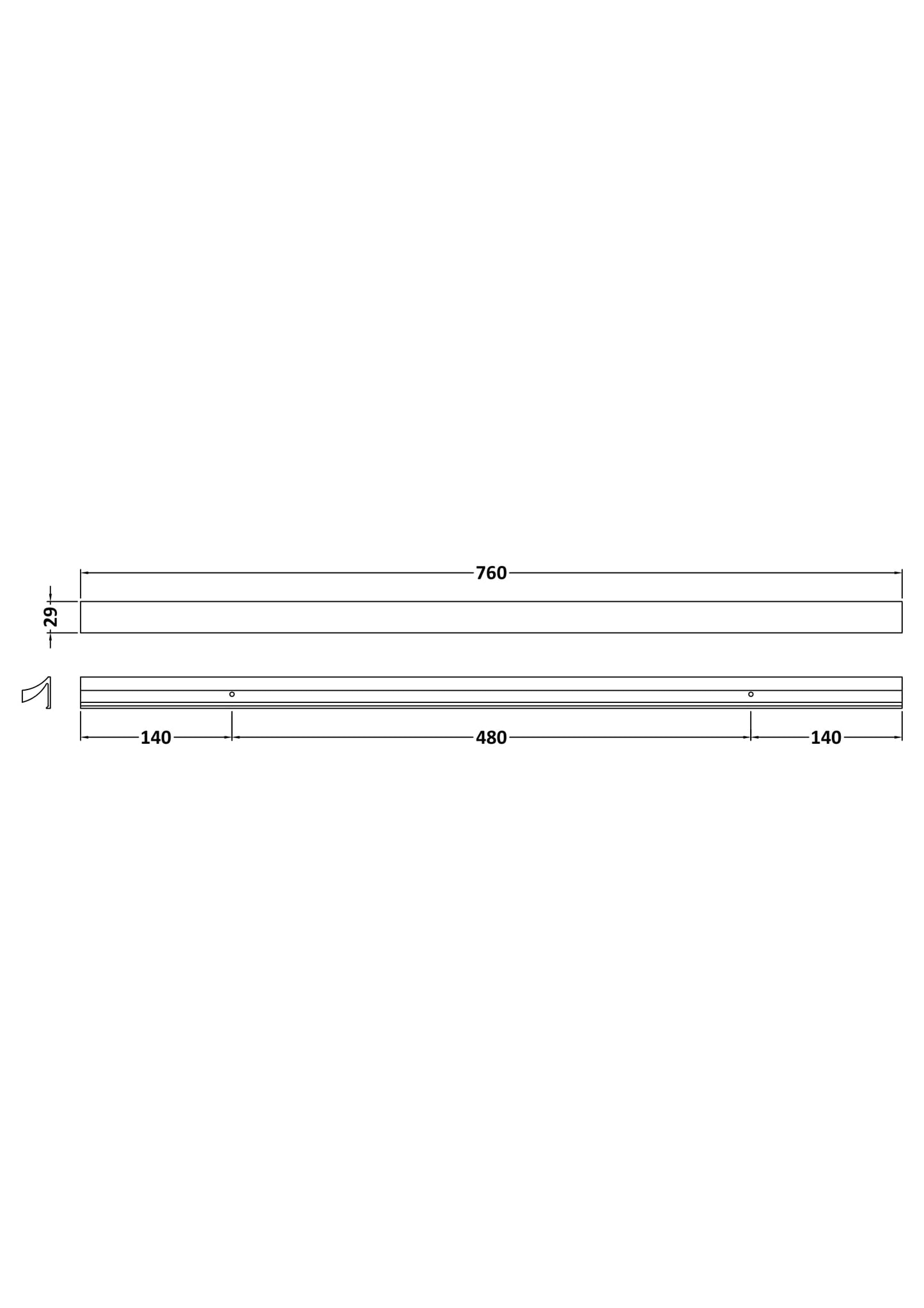 Hudson Reed Fusion & Fitted Furniture Handle