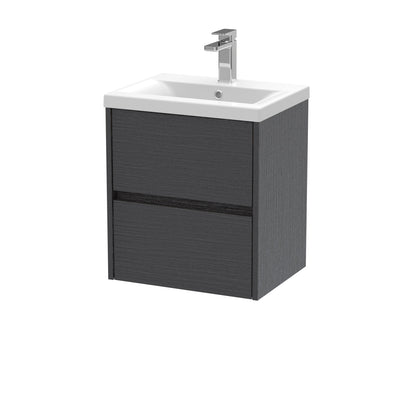 Nuie Havana 500mm Wall Hung 2 Drawer Unit & Basin