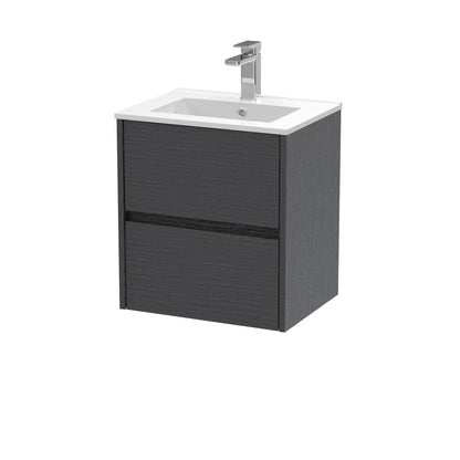 Nuie Havana 500mm Wall Hung 2 Drawer Unit & Basin