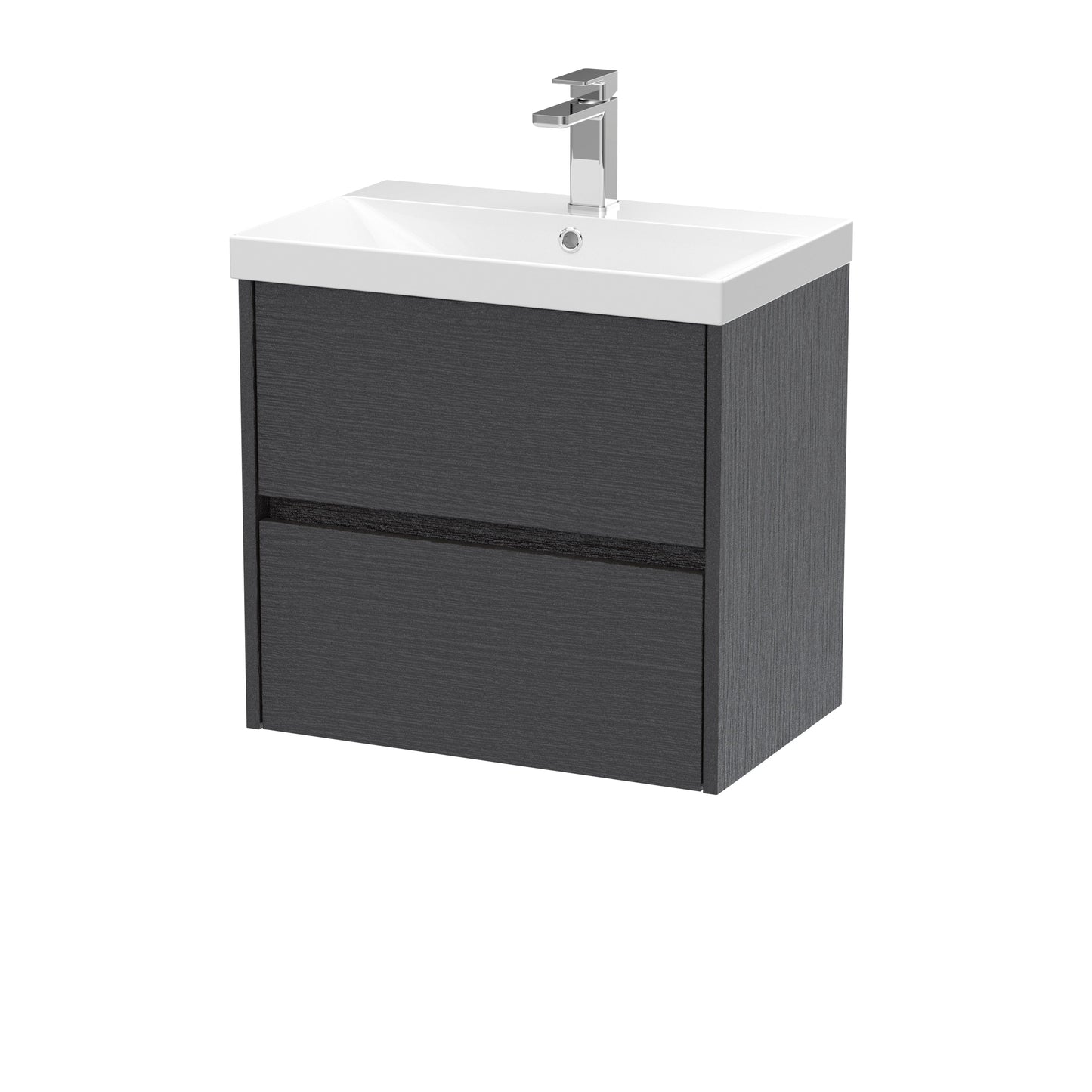 Nuie Havana 600 Wall Hung 2-Drawer Unit & Basin/Worktop