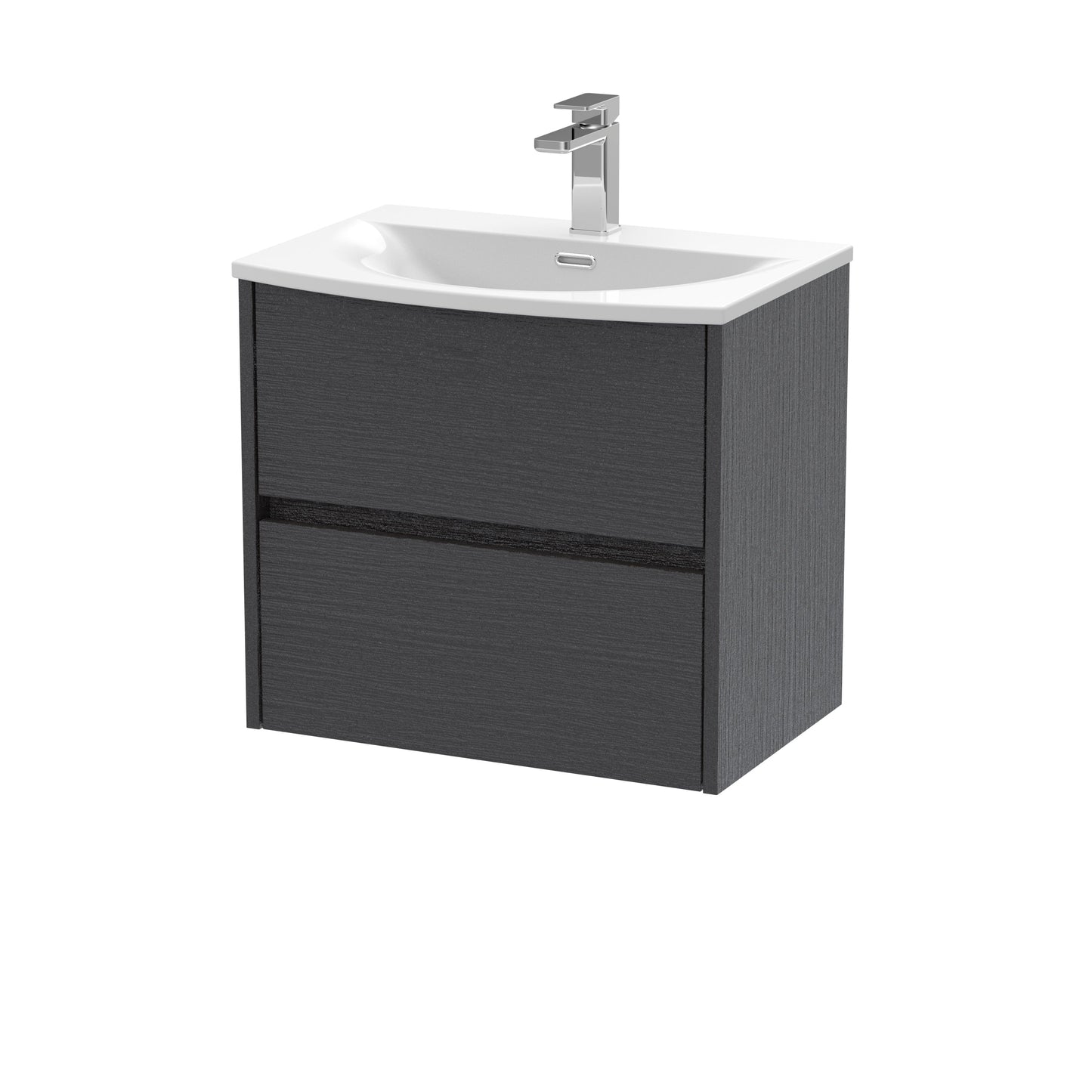 Nuie Havana 600 Wall Hung 2-Drawer Unit & Basin/Worktop