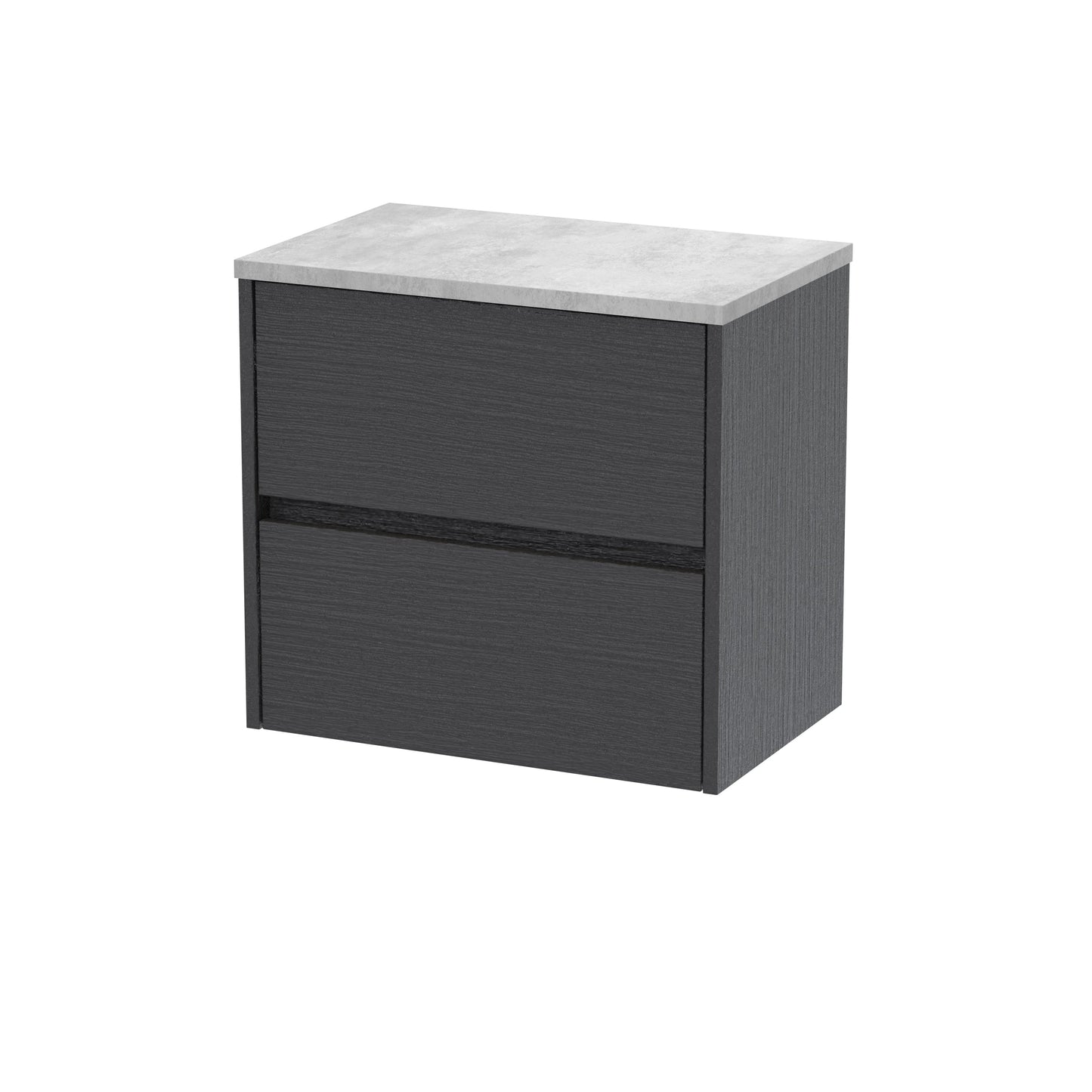 Nuie Havana 600 Wall Hung 2-Drawer Unit & Basin/Worktop