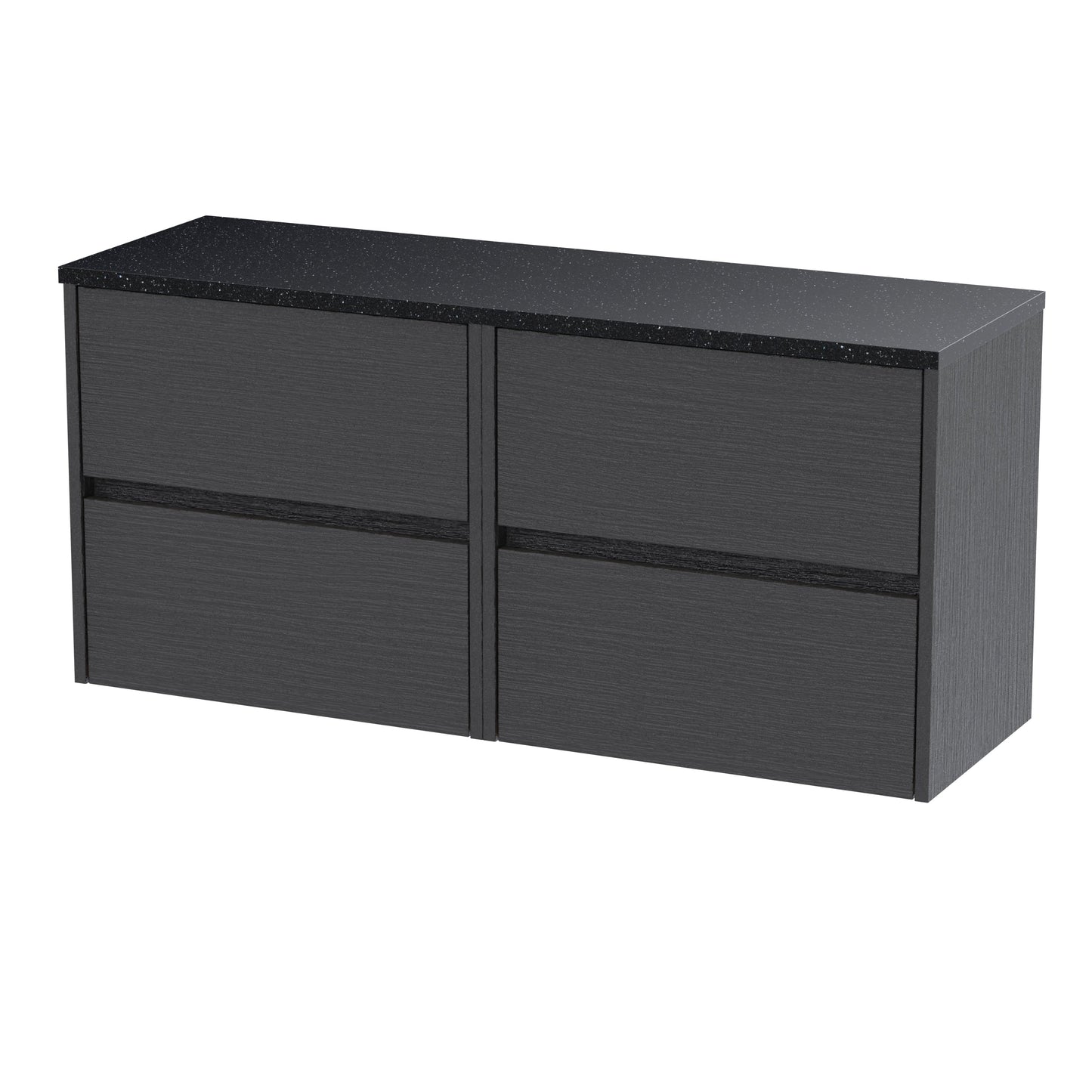 Nuie Havana 1200mm Wall Hung 4 Drawer Unit & Basin/Worktop