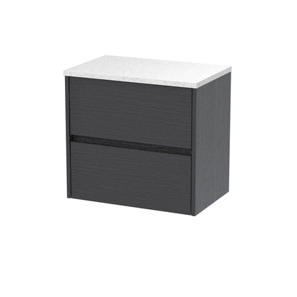 Nuie Havana 600 Wall Hung 2-Drawer Unit & Basin/Worktop