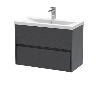 Nuie Havana 800 Wall Hung 2-Drawer Unit & Basin/Worktop