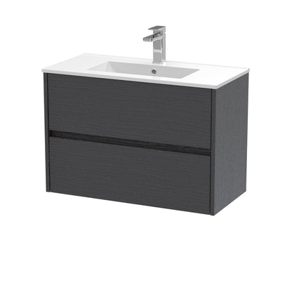 Nuie Havana 800 Wall Hung 2-Drawer Unit & Basin/Worktop