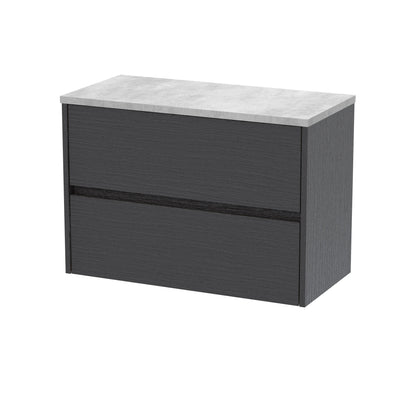 Nuie Havana 800 Wall Hung 2-Drawer Unit & Basin/Worktop