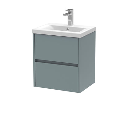 Nuie Havana 500mm Wall Hung 2 Drawer Unit & Basin