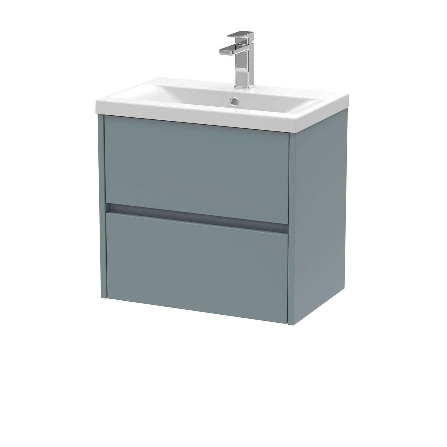 Nuie Havana 600 Wall Hung 2-Drawer Unit & Basin/Worktop