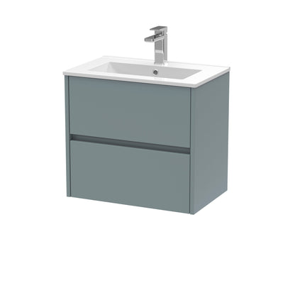 Nuie Havana 600 Wall Hung 2-Drawer Unit & Basin/Worktop