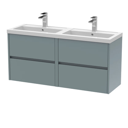 Nuie Havana 1200mm Wall Hung 4 Drawer Unit & Basin/Worktop