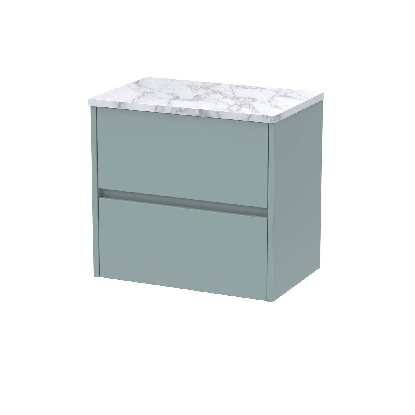 Nuie Havana 600 Wall Hung 2-Drawer Unit & Basin/Worktop