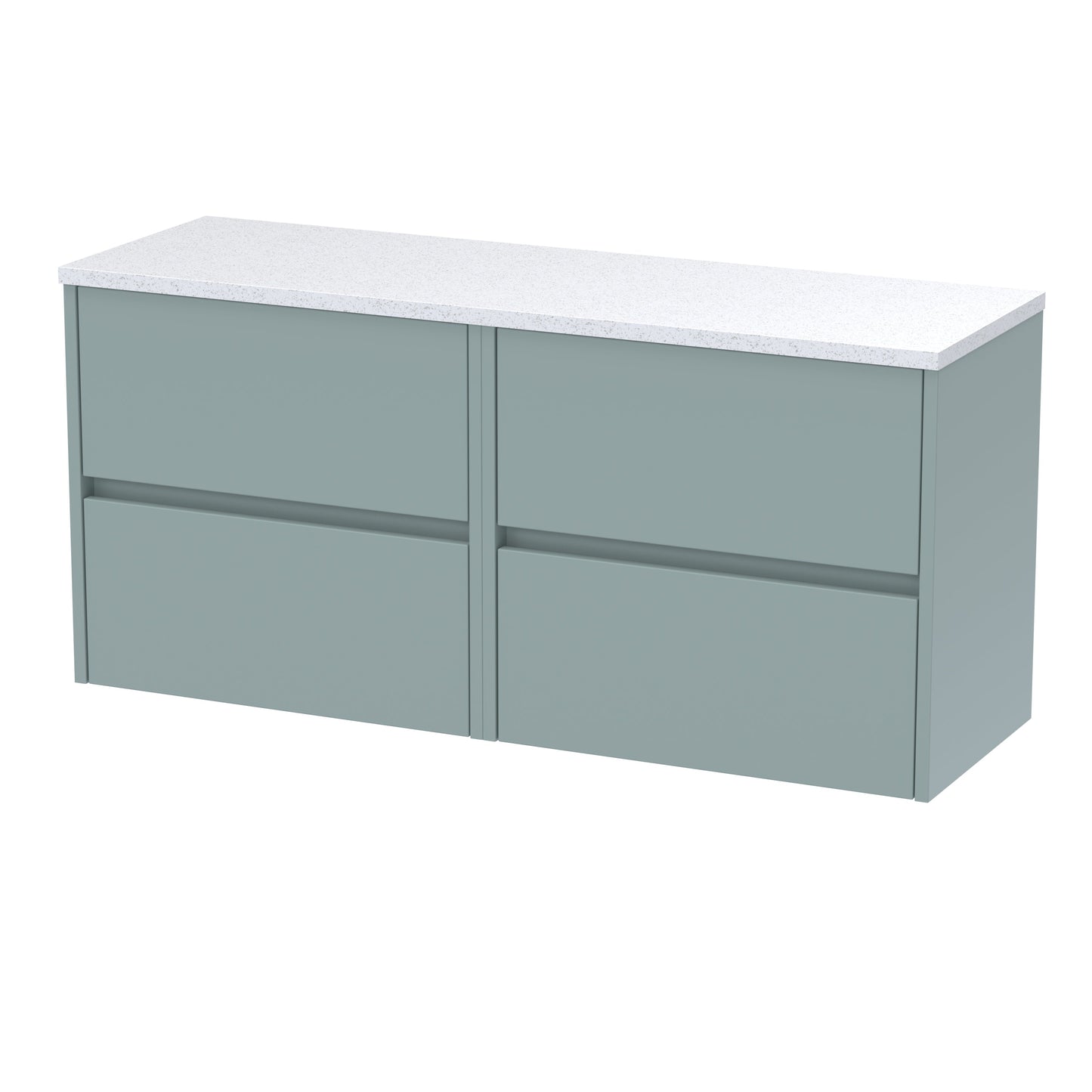 Nuie Havana 1200mm Wall Hung 4 Drawer Unit & Basin/Worktop