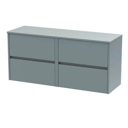 Nuie Havana 1200mm Wall Hung 4 Drawer Unit & Basin/Worktop