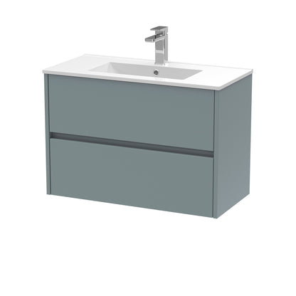 Nuie Havana 800 Wall Hung 2-Drawer Unit & Basin/Worktop