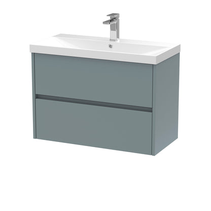 Nuie Havana 800 Wall Hung 2-Drawer Unit & Basin/Worktop