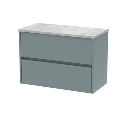 Nuie Havana 800 Wall Hung 2-Drawer Unit & Basin/Worktop