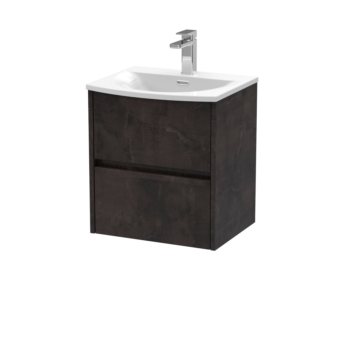 Nuie Havana 500mm Wall Hung 2 Drawer Unit & Basin