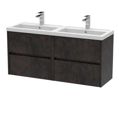 Nuie Havana 1200mm Wall Hung 4 Drawer Unit & Basin/Worktop