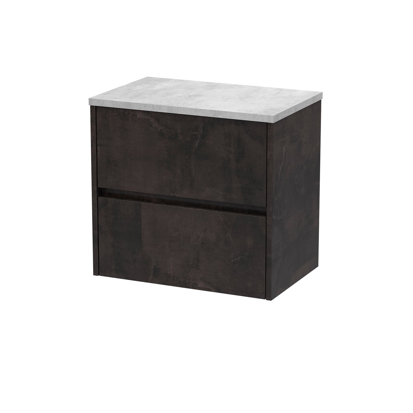 Nuie Havana 600 Wall Hung 2-Drawer Unit & Basin/Worktop