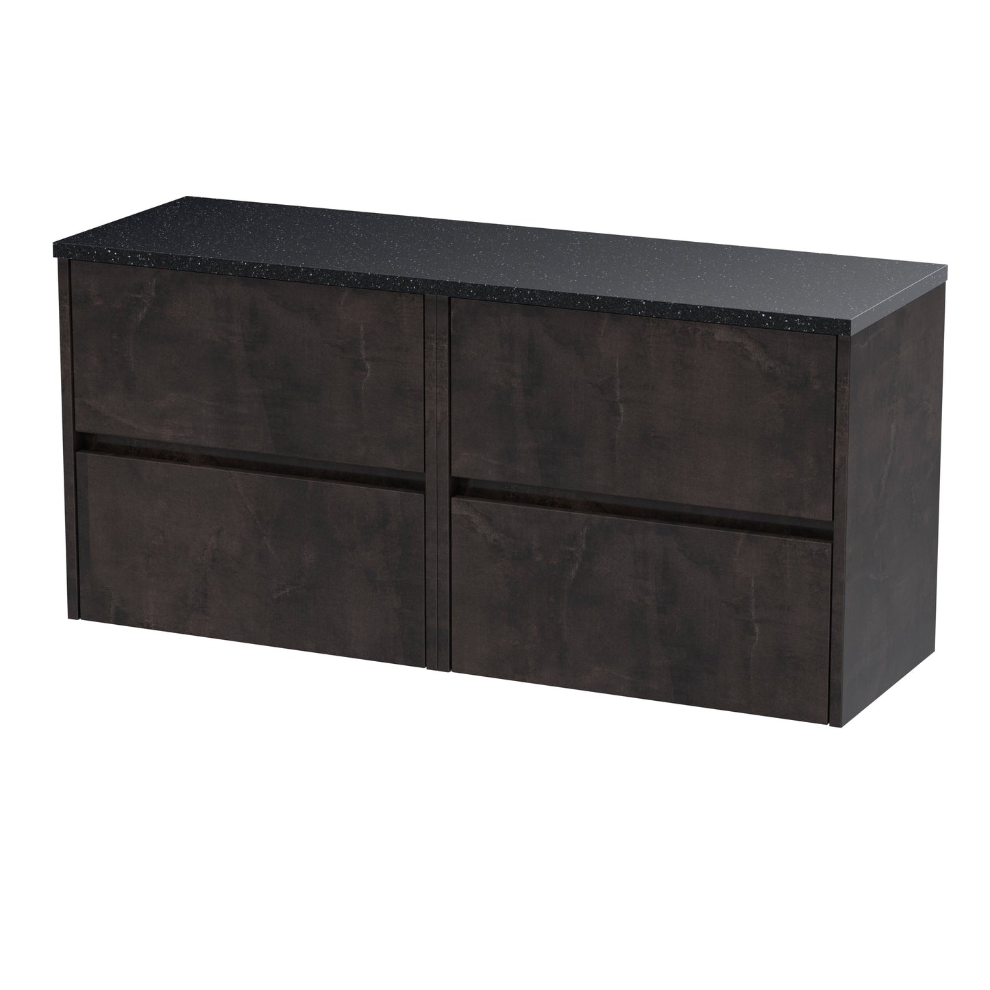 Nuie Havana 1200mm Wall Hung 4 Drawer Unit & Basin/Worktop