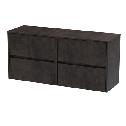 Nuie Havana 1200mm Wall Hung 4 Drawer Unit & Basin/Worktop