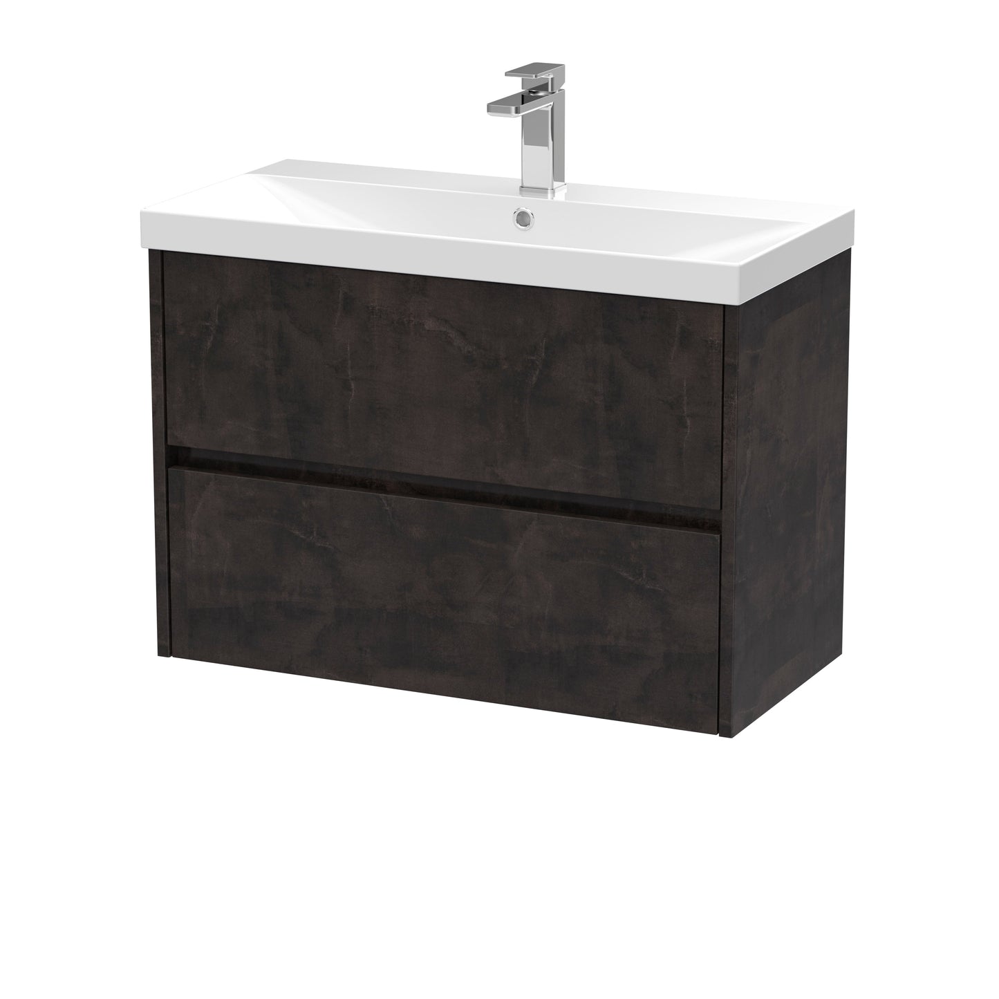 Nuie Havana 800 Wall Hung 2-Drawer Unit & Basin/Worktop