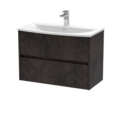 Nuie Havana 800 Wall Hung 2-Drawer Unit & Basin/Worktop