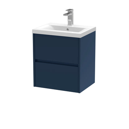 Nuie Havana 500mm Wall Hung 2 Drawer Unit & Basin