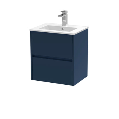 Nuie Havana 500mm Wall Hung 2 Drawer Unit & Basin