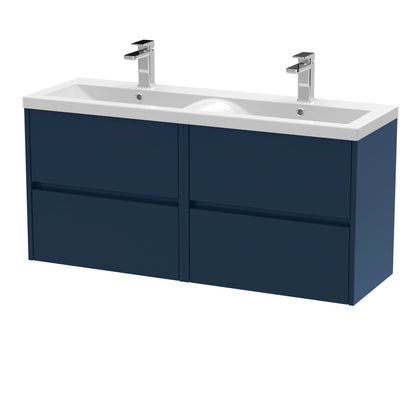 Nuie Havana 1200mm Wall Hung 4 Drawer Unit & Basin/Worktop