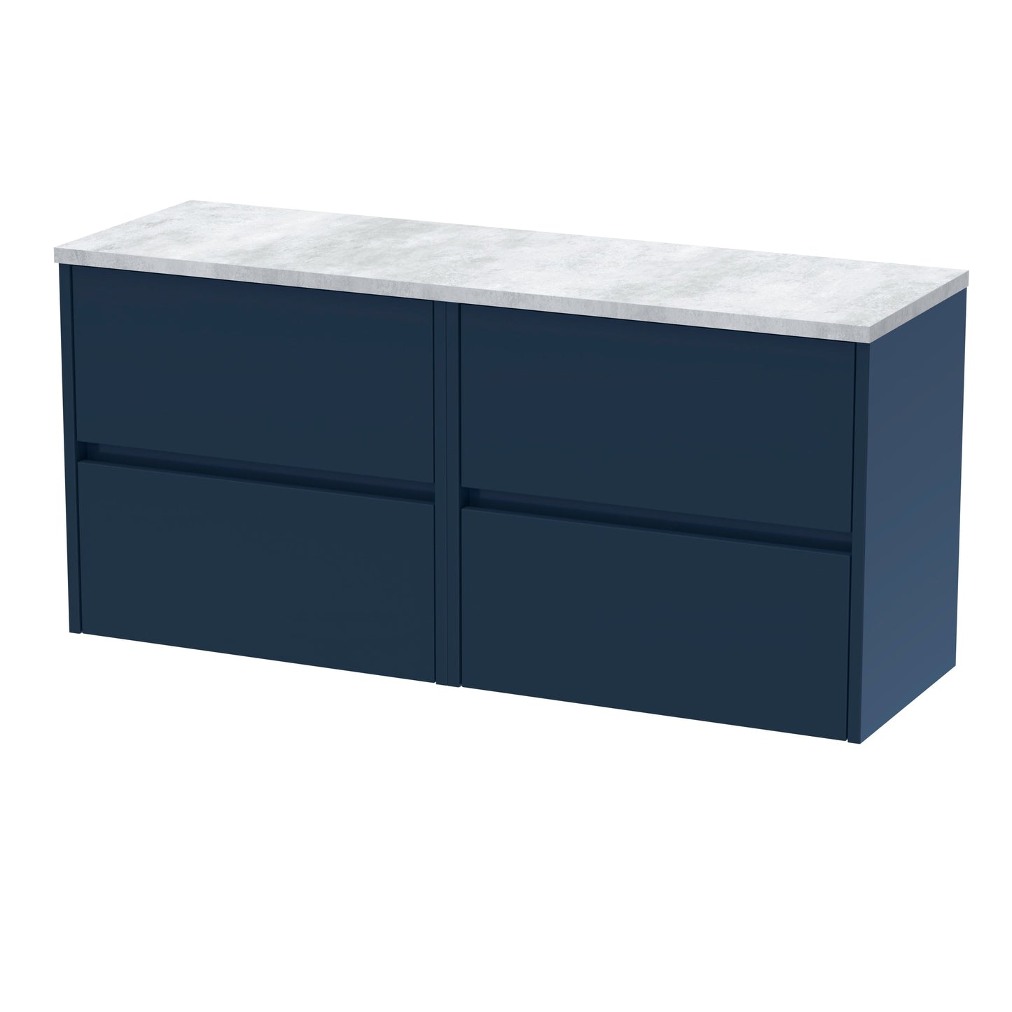 Nuie Havana 1200mm Wall Hung 4 Drawer Unit & Basin/Worktop