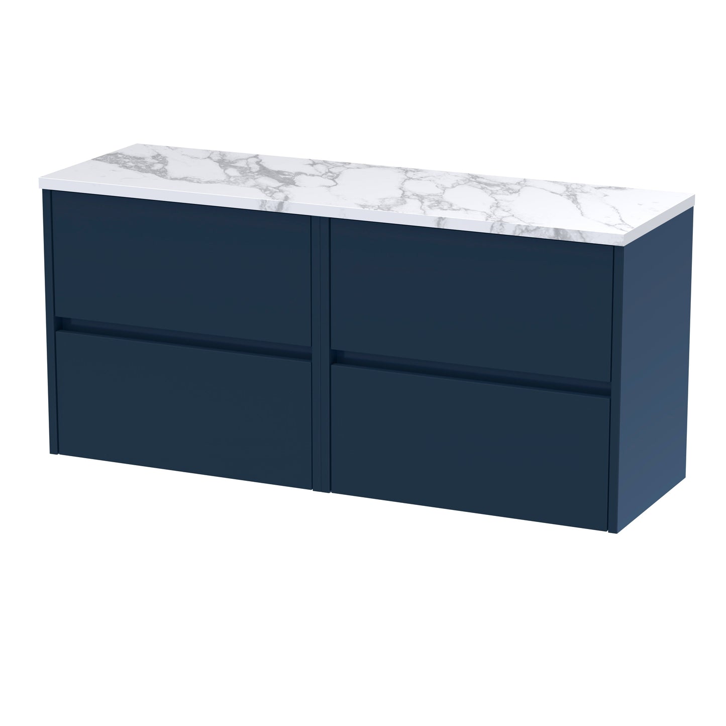 Nuie Havana 1200mm Wall Hung 4 Drawer Unit & Basin/Worktop