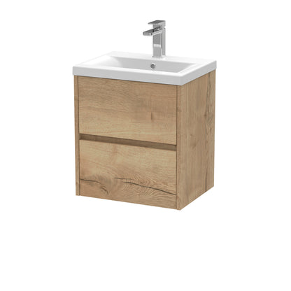 Nuie Havana 500mm Wall Hung 2 Drawer Unit & Basin