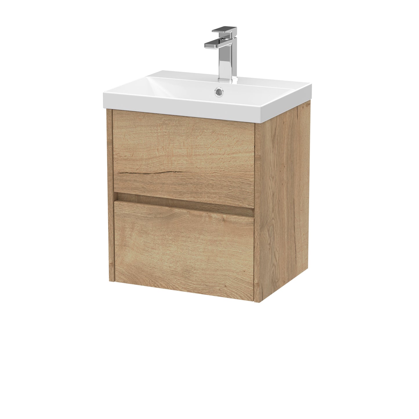 Nuie Havana 500mm Wall Hung 2 Drawer Unit & Basin