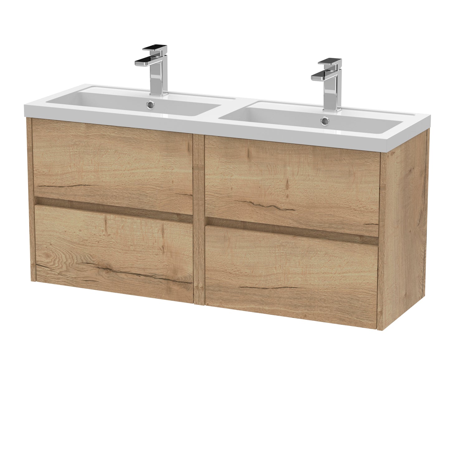 Nuie Havana 1200mm Wall Hung 4 Drawer Unit & Basin/Worktop