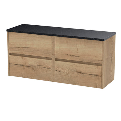 Nuie Havana 1200mm Wall Hung 4 Drawer Unit & Basin/Worktop