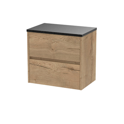 Nuie Havana 600 Wall Hung 2-Drawer Unit & Basin/Worktop