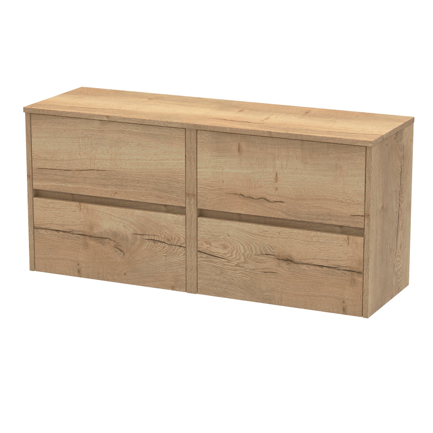 Nuie Havana 1200mm Wall Hung 4 Drawer Unit & Basin/Worktop