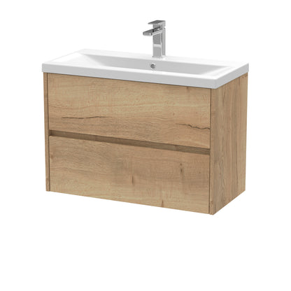 Nuie Havana 800 Wall Hung 2-Drawer Unit & Basin/Worktop