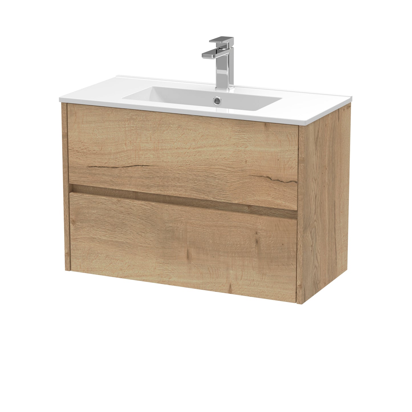 Nuie Havana 800 Wall Hung 2-Drawer Unit & Basin/Worktop