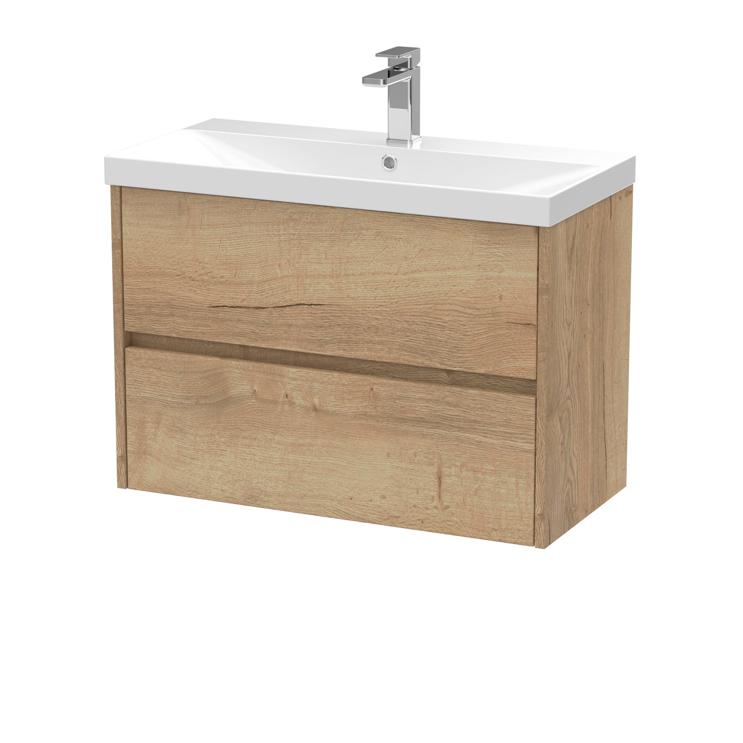 Nuie Havana 800 Wall Hung 2-Drawer Unit & Basin/Worktop