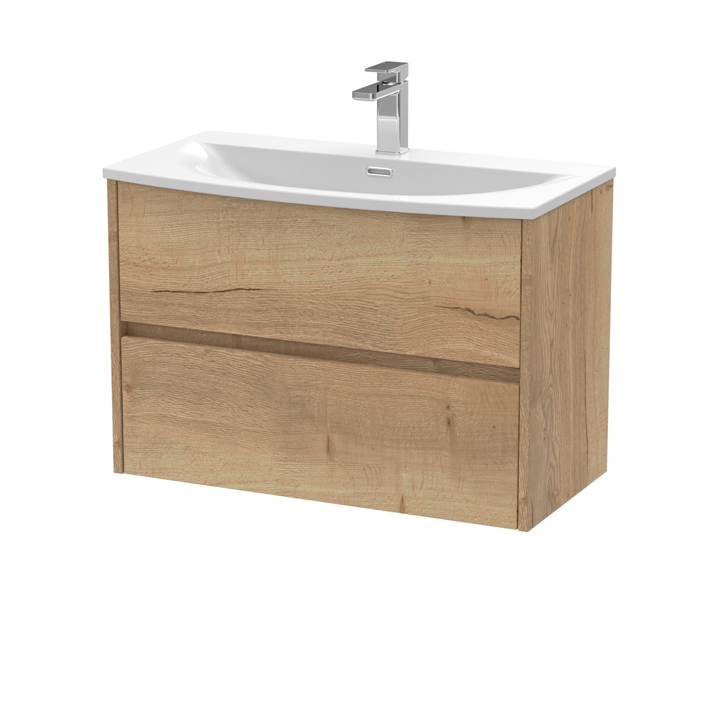 Nuie Havana 800 Wall Hung 2-Drawer Unit & Basin/Worktop