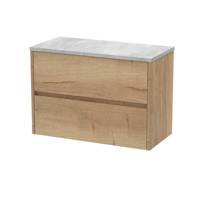 Nuie Havana 800 Wall Hung 2-Drawer Unit & Basin/Worktop