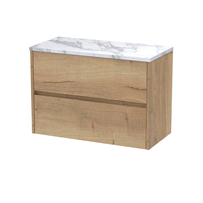 Nuie Havana 800 Wall Hung 2-Drawer Unit & Basin/Worktop