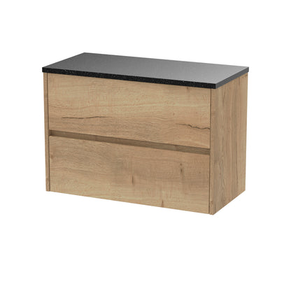 Nuie Havana 800 Wall Hung 2-Drawer Unit & Basin/Worktop